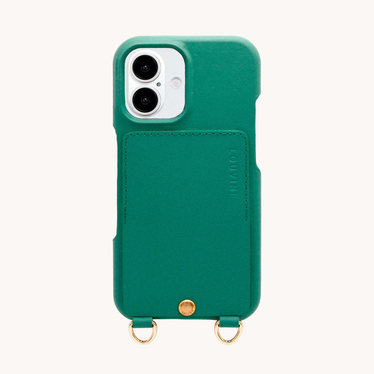 iPhone Leather Case with wallet and loops LOU - Emerald 
