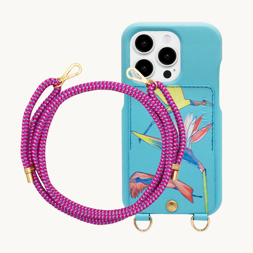 ensemble coque iPhone avec étui en cuir et cordon de téléphone