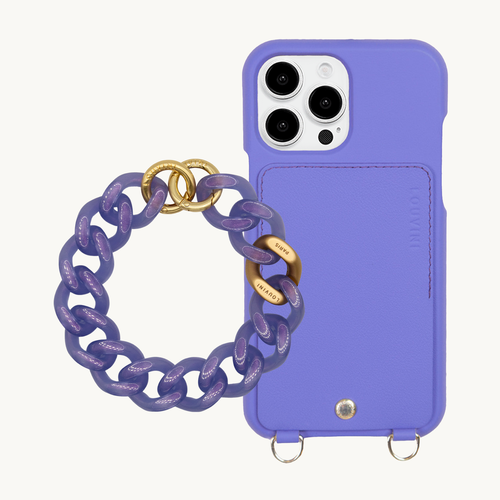 LOU Purple iPhone Case & PETIT ZOE Iced Mauve Bracelet