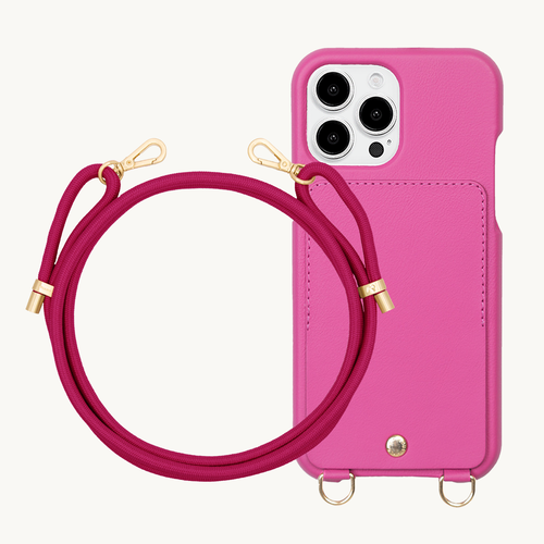 LOU Fuchsia Leather Case & TESSA Fuchsia Cord