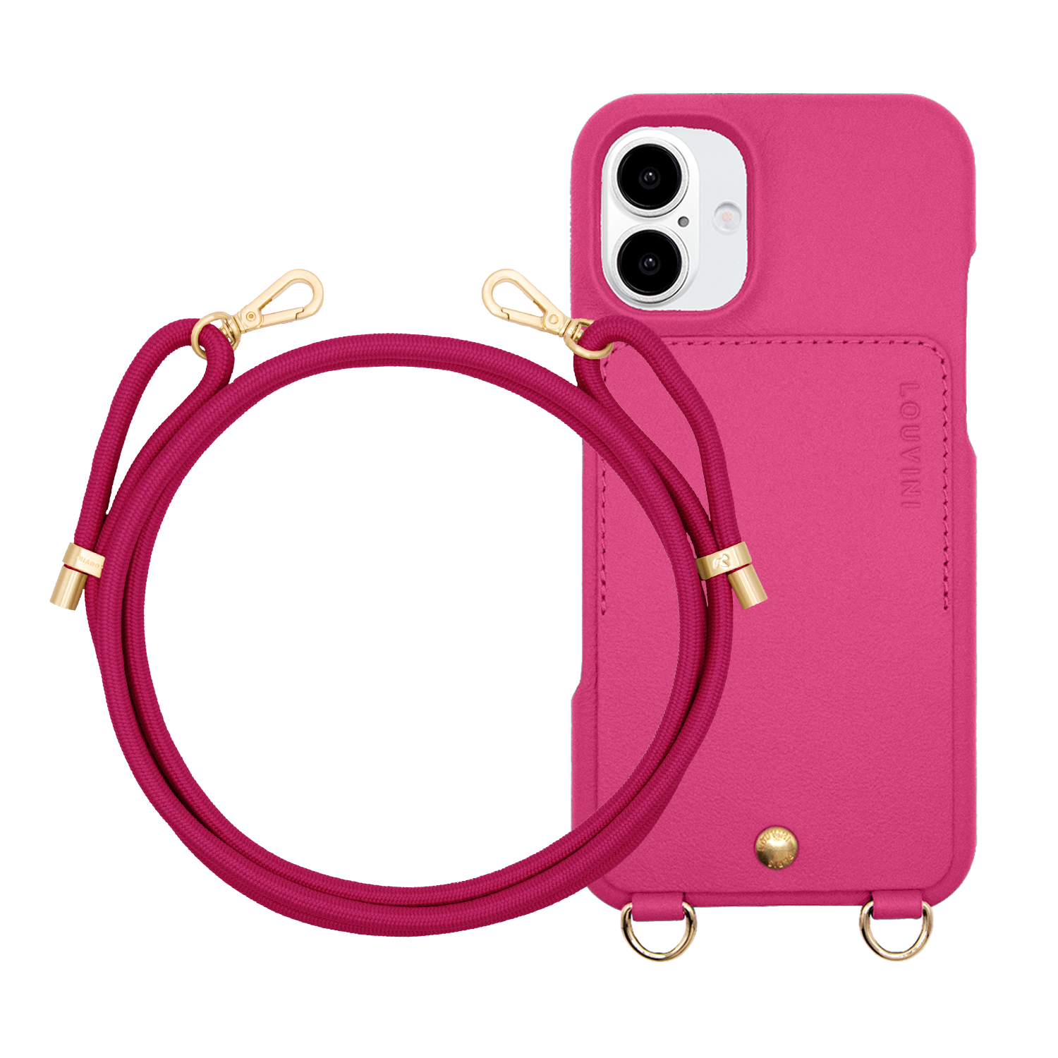 LOU Fuchsia Leather Case & TESSA Fuchsia Cord