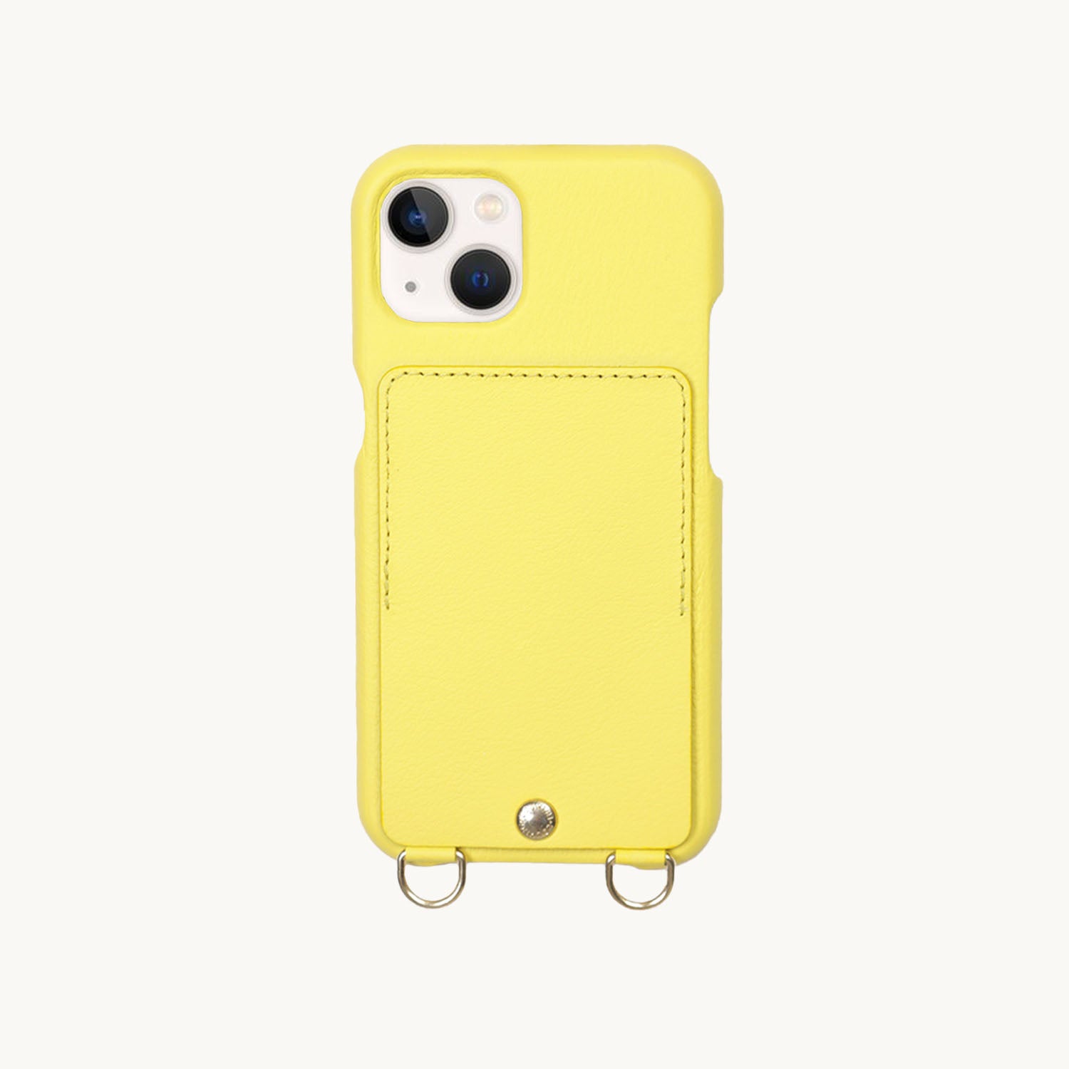 iPhone Leather Case with wallet and loops LOU - YELLOW