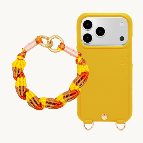 LOU Yellow iPhone Case & LAYLA x YASSS Yellow bracelet