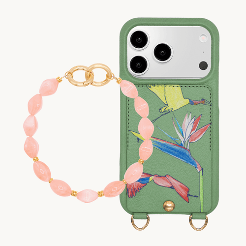 iPhone Case LOU x FILIPE JARDIM Khaki & PETIT RITA Coral Bracelet