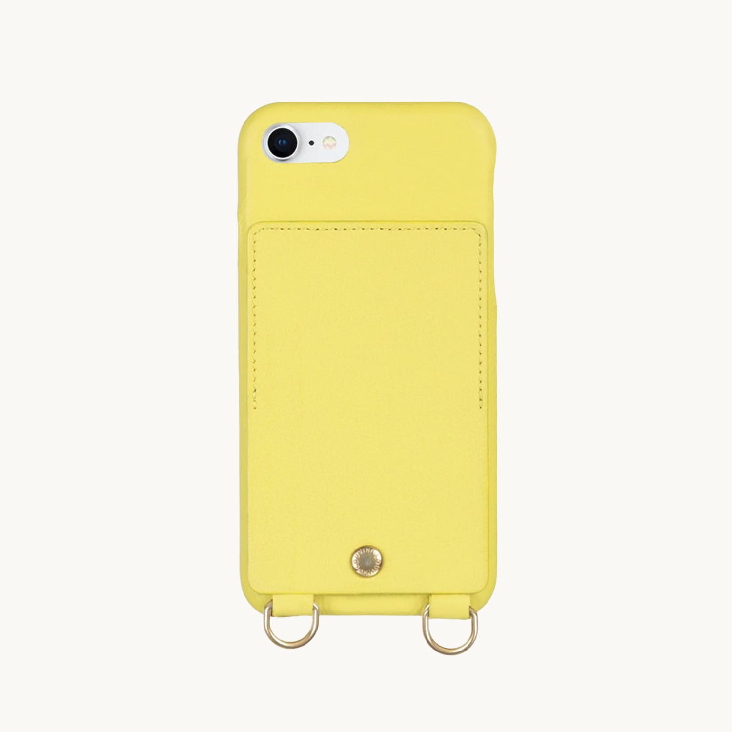 iPhone Leather Case with wallet and loops LOU - YELLOW