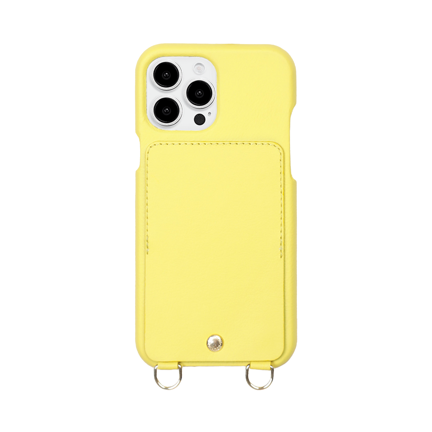 iPhone Leather Case with wallet and loops LOU - YELLOW
