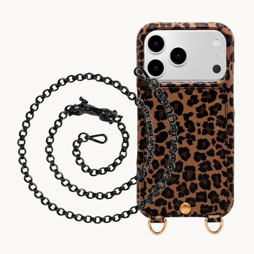 iPhone Case LOU Leopard & DALIA Leopard Chain Black