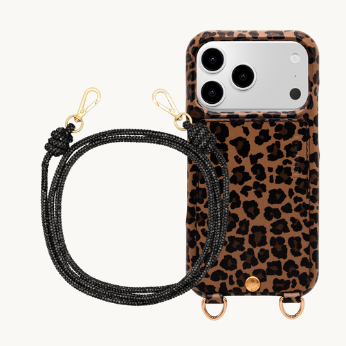 LOU Leopard Leather Case & KIM Black Cord