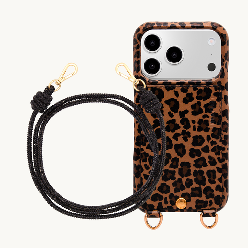 LOU Leopard Leather Case & KIM Black Cord