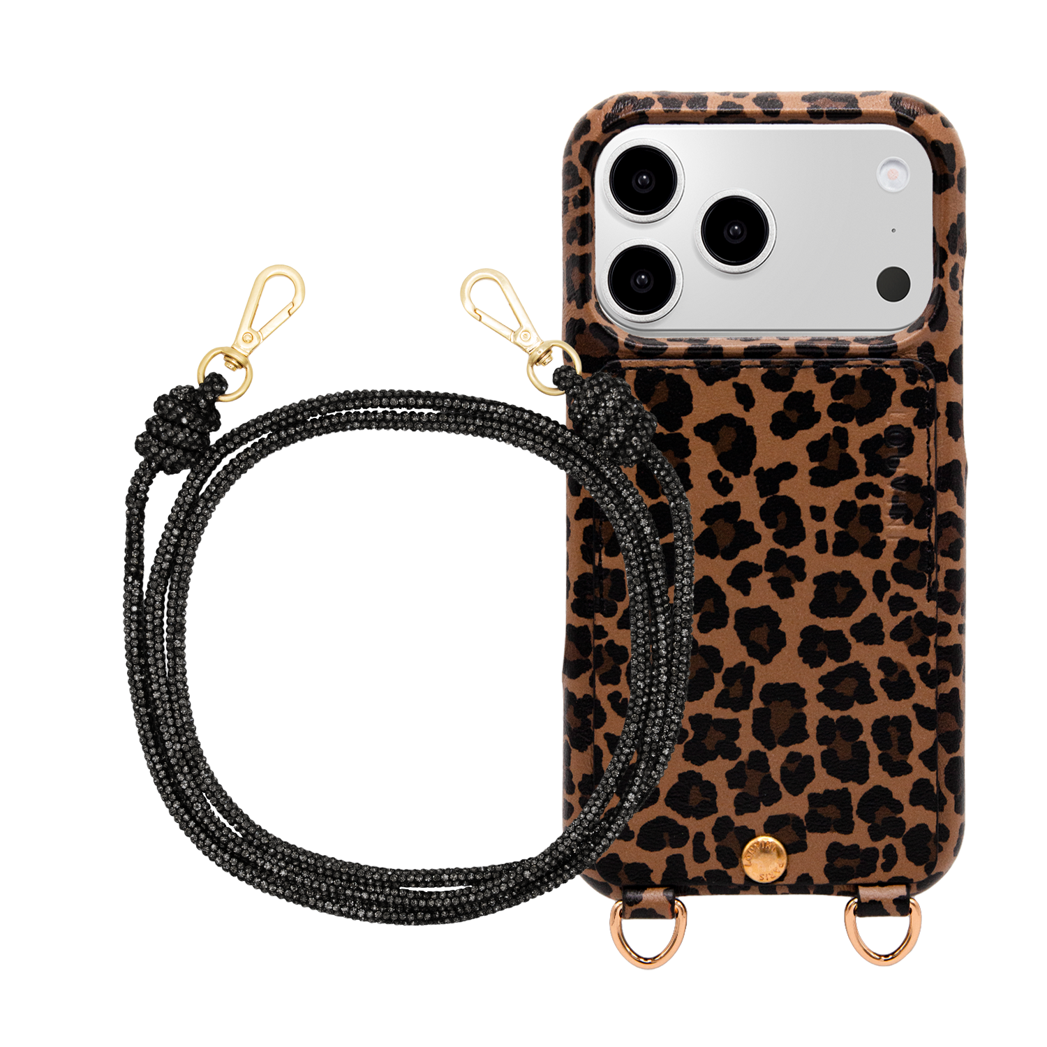 LOU Leopard Leather Case & KIM Black Cord