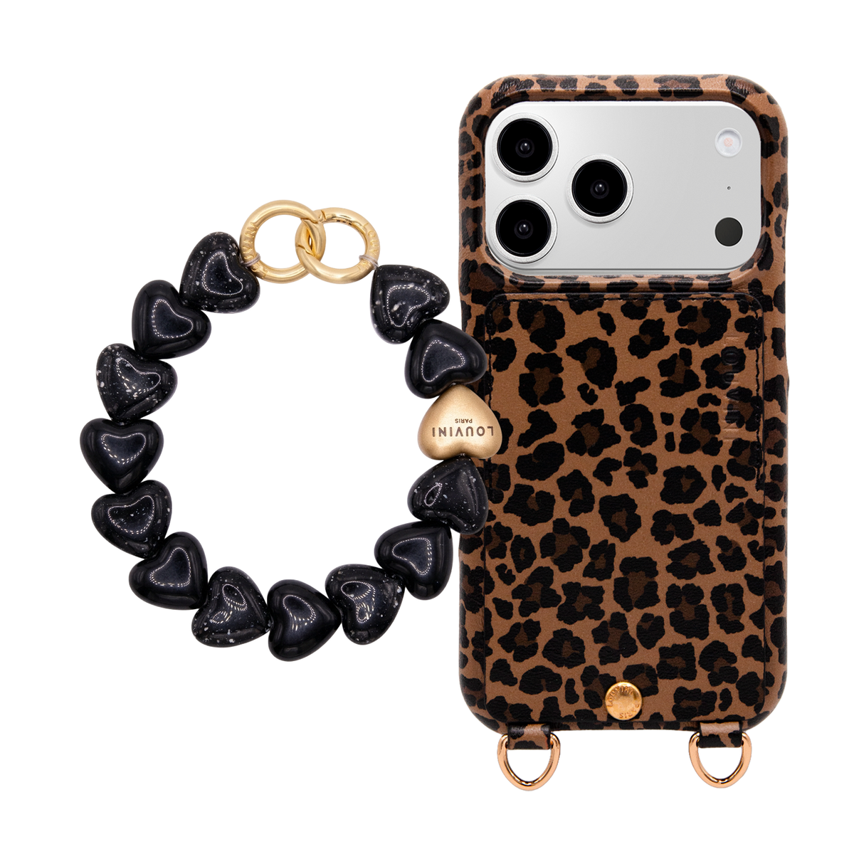 LOU Leopard iPhone Case & Bracelet PETIT CUORE Black