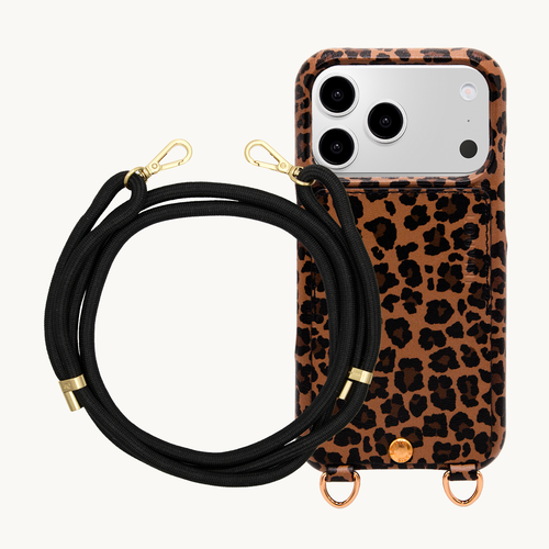 LOU Leopard Leather Case & TESSA Black Cord