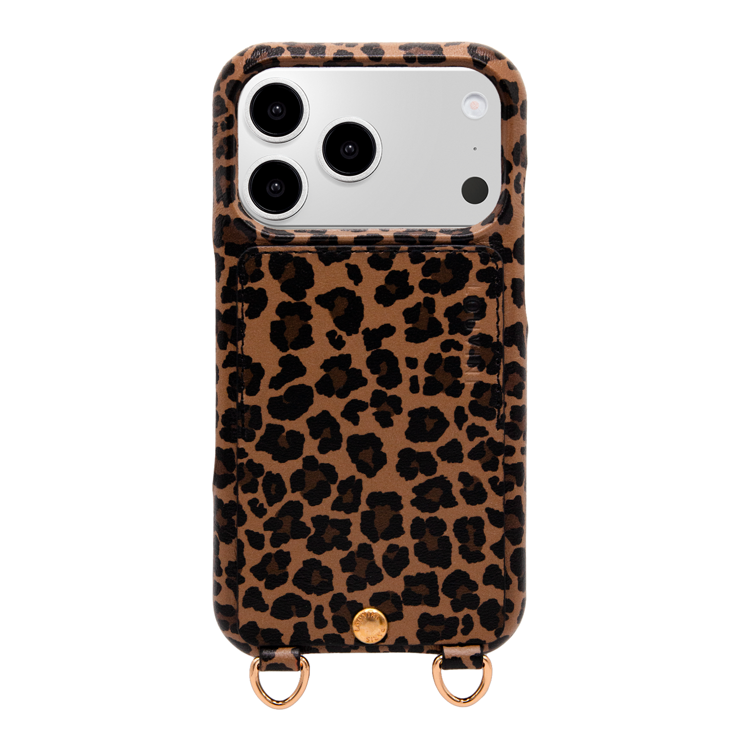 iPhone Leather Case with wallet and loops LOU - LEOPARD