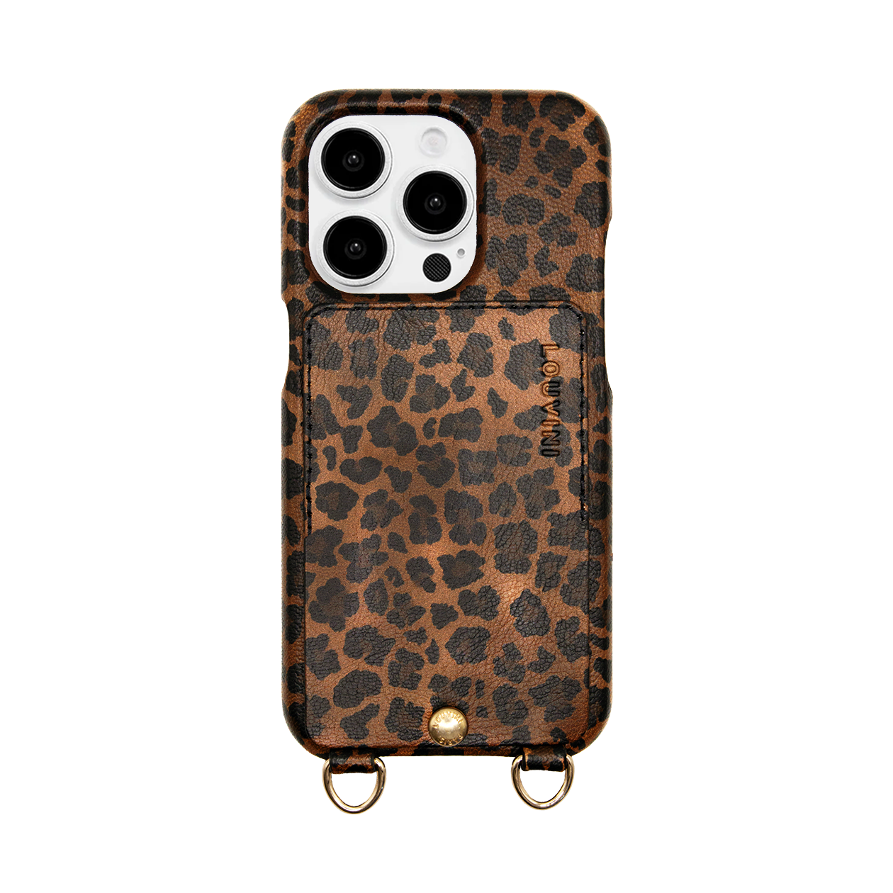 iPhone Leather Case with wallet and loops LOU - LEOPARD