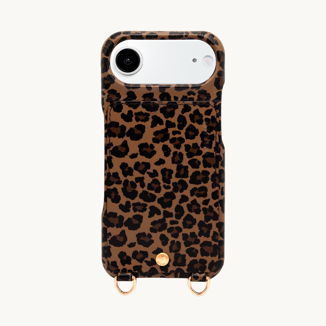 LOUVINI 【ケース】LOU LEOPARD / iPhone17Pro iPhone Leather Case with wallet and loops LOU - LEOPARD