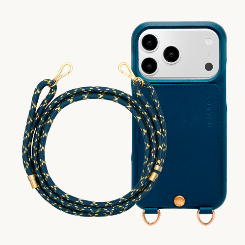 iPhone Case LOU Navy & TESSA Navy-Gold Strap
