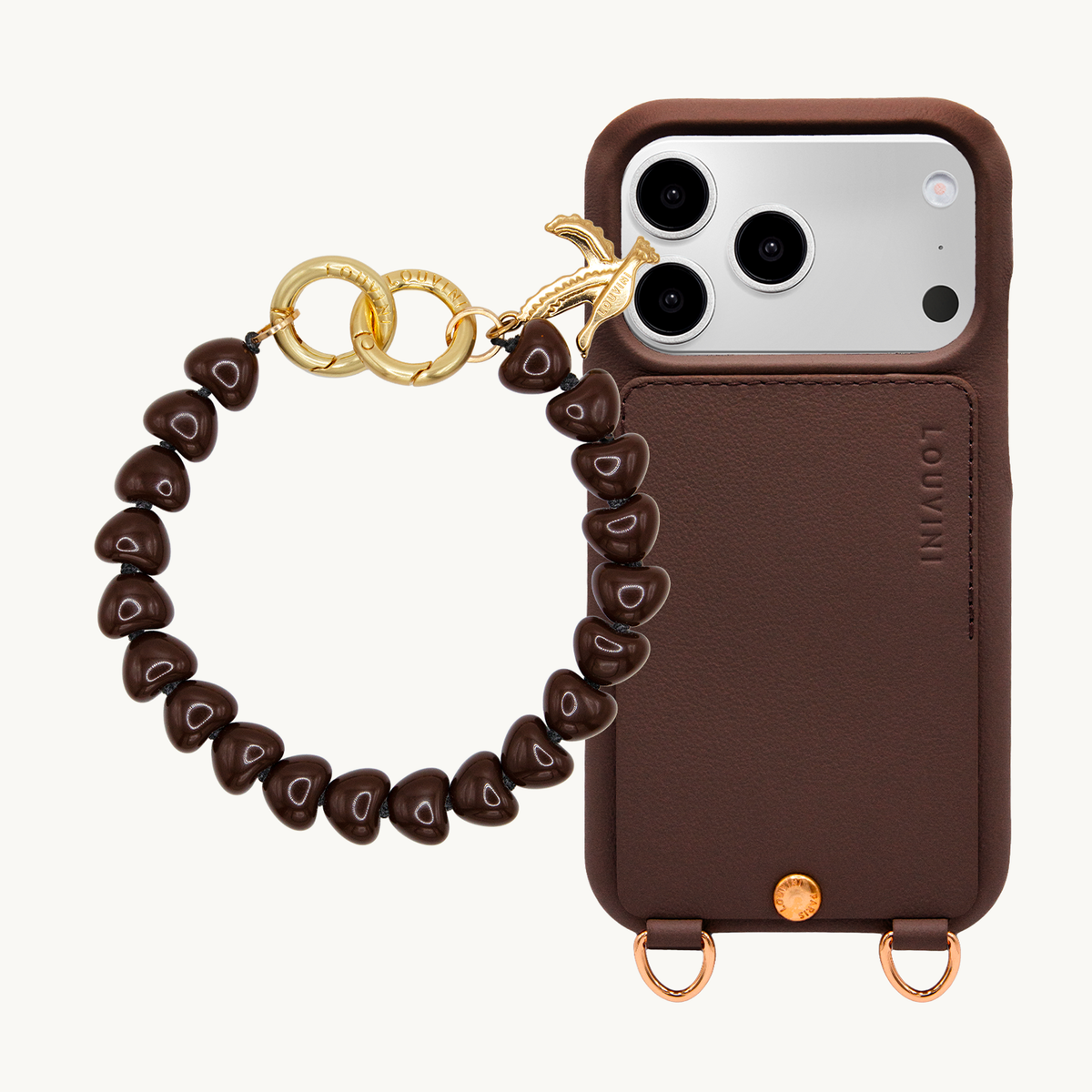 LOU Brown iPhone Case & Bracelet TINY CUORE Brown