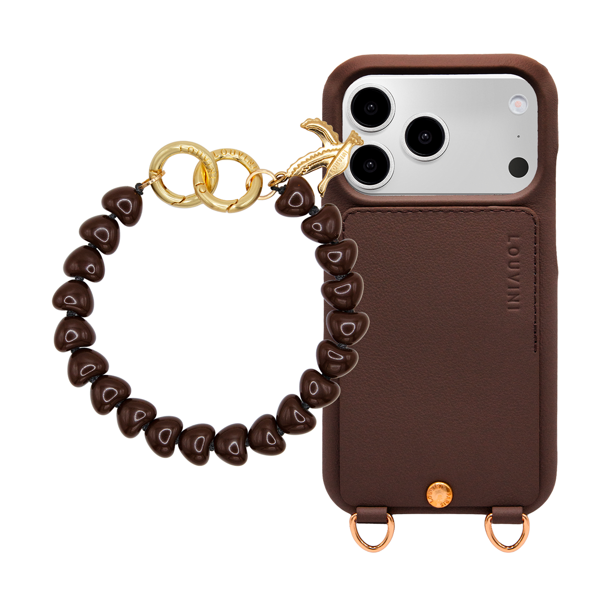 LOU Brown iPhone Case & Bracelet TINY CUORE Brown