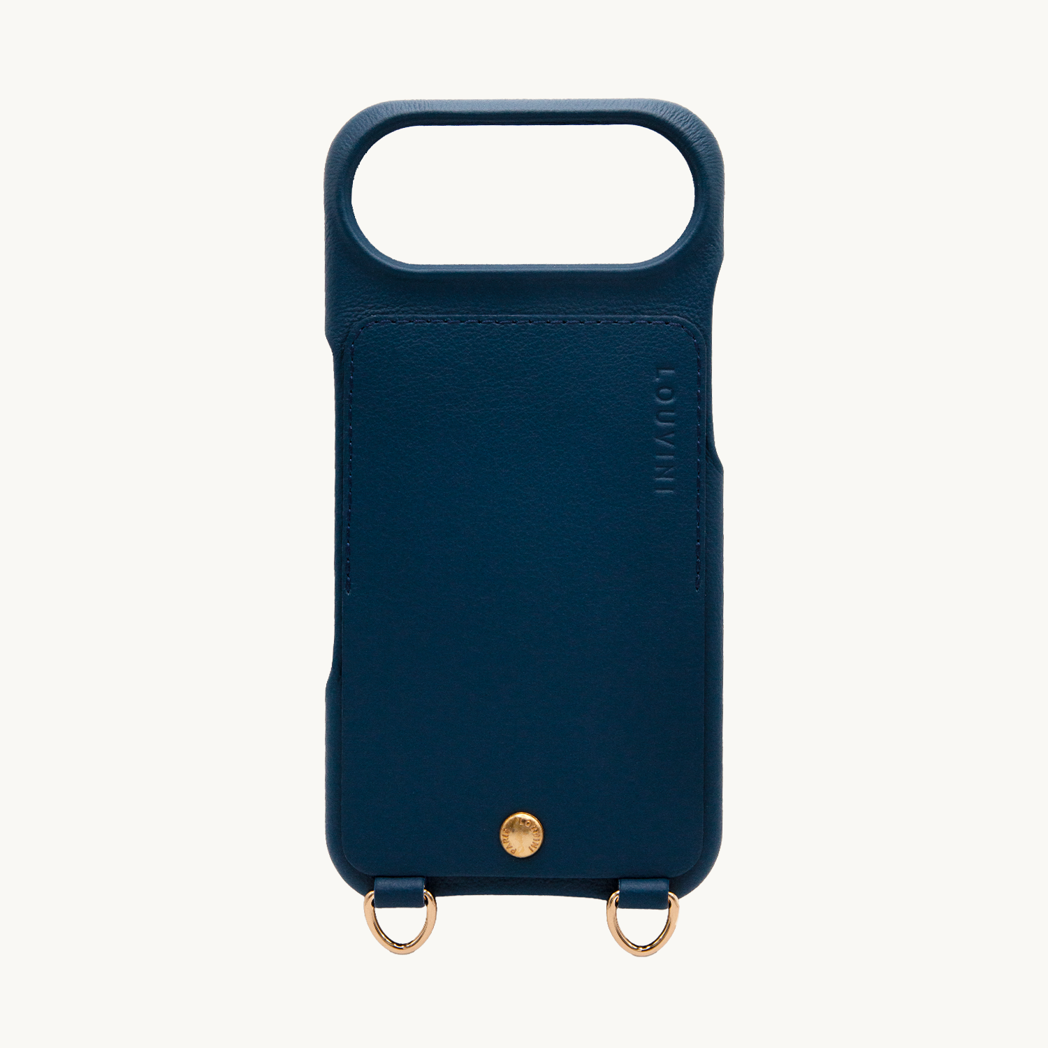 iPhone Leather Case with wallet and loops LOU - NAVY