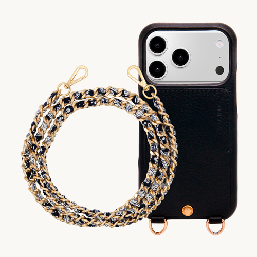 LOU Black Leather Case & BONNIE Black Chain