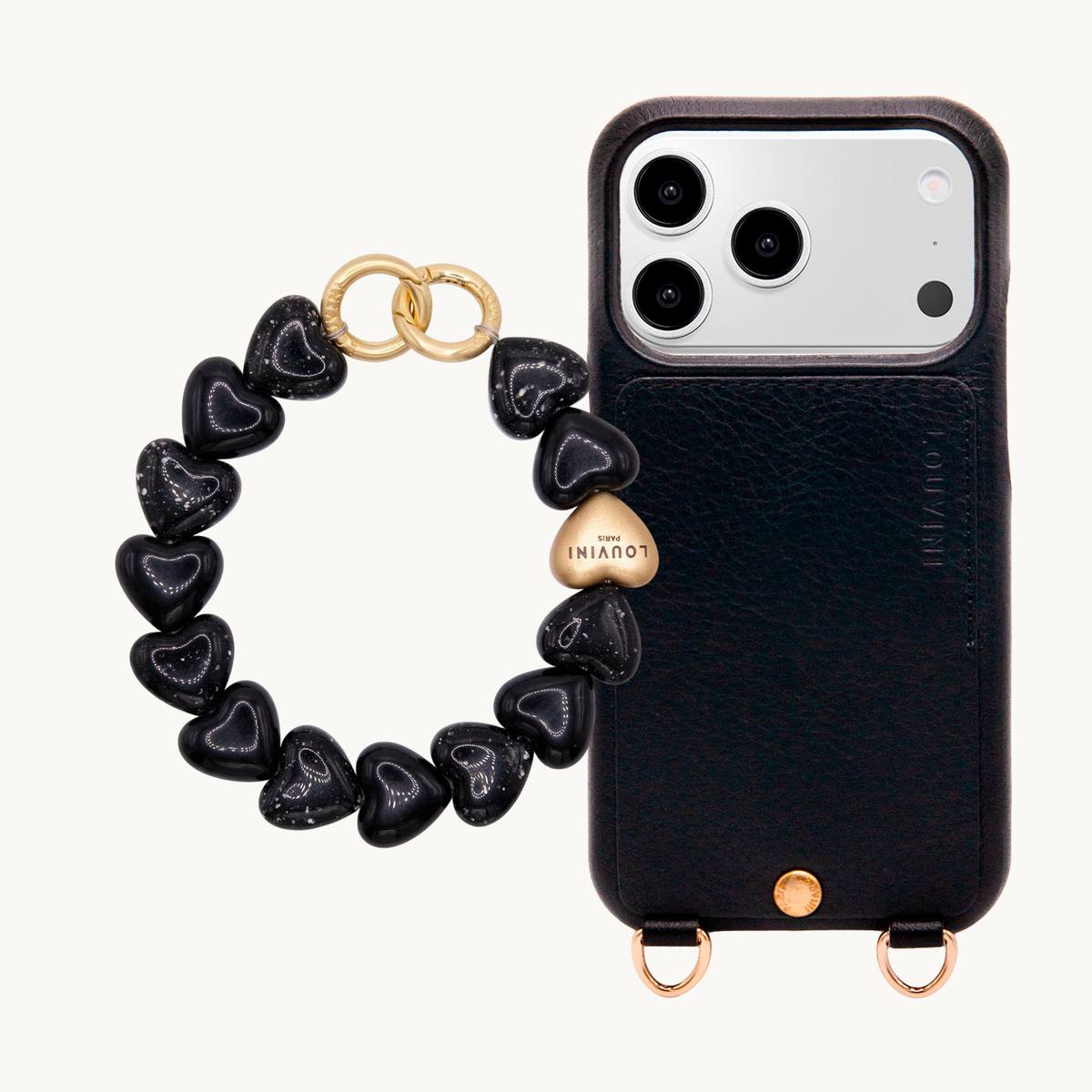 LOU Black iPhone Case & Bracelet PETIT CUORE Black