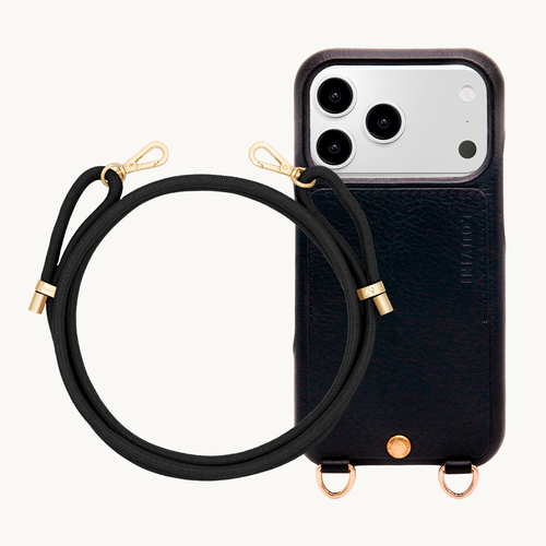 LOU Black Leather Case & TESSA Black Cord