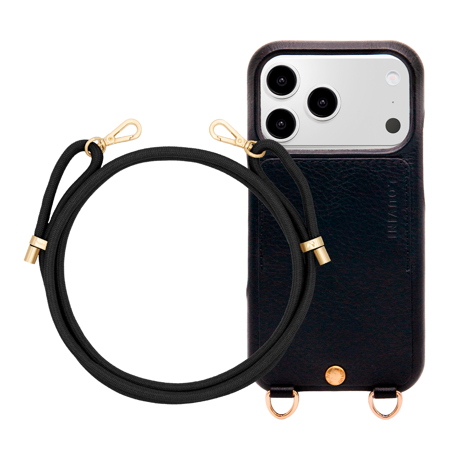 LOU Black Leather Case & TESSA Black Cord