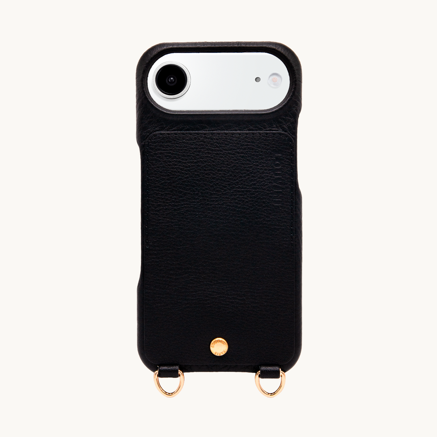 iPhone Leather Case with wallet and loops LOU - Black