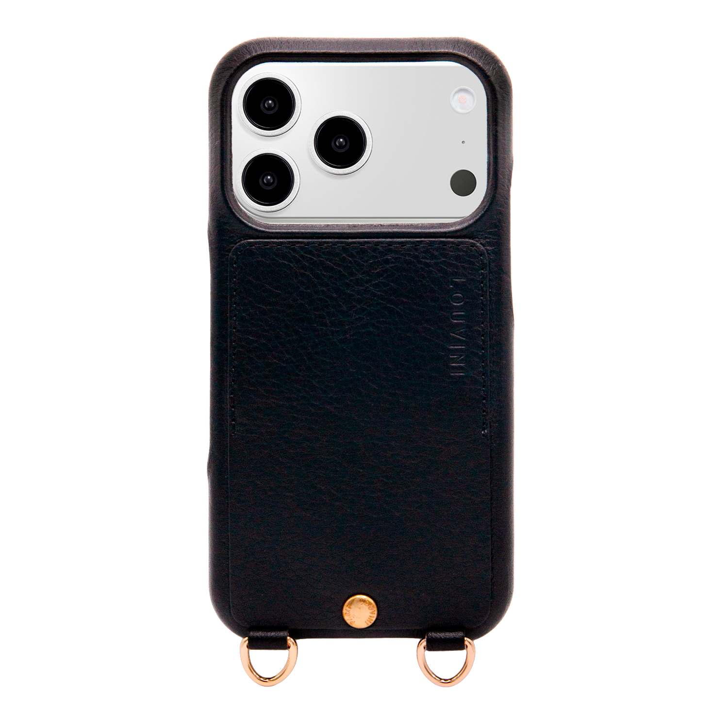 iPhone Leather Case with wallet and loops LOU - Black