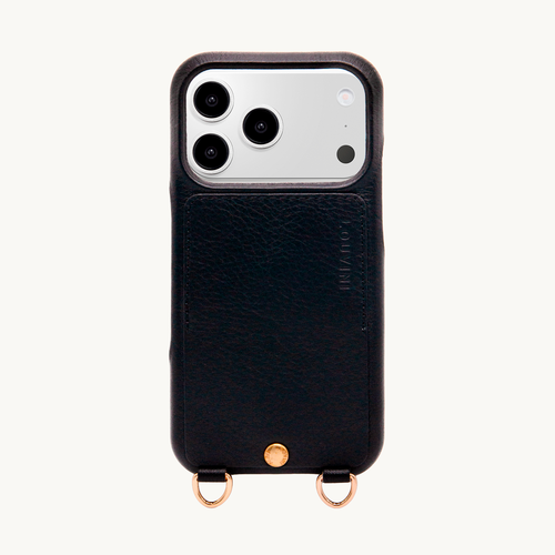 iPhone Leather Case with wallet and loops LOU - Black