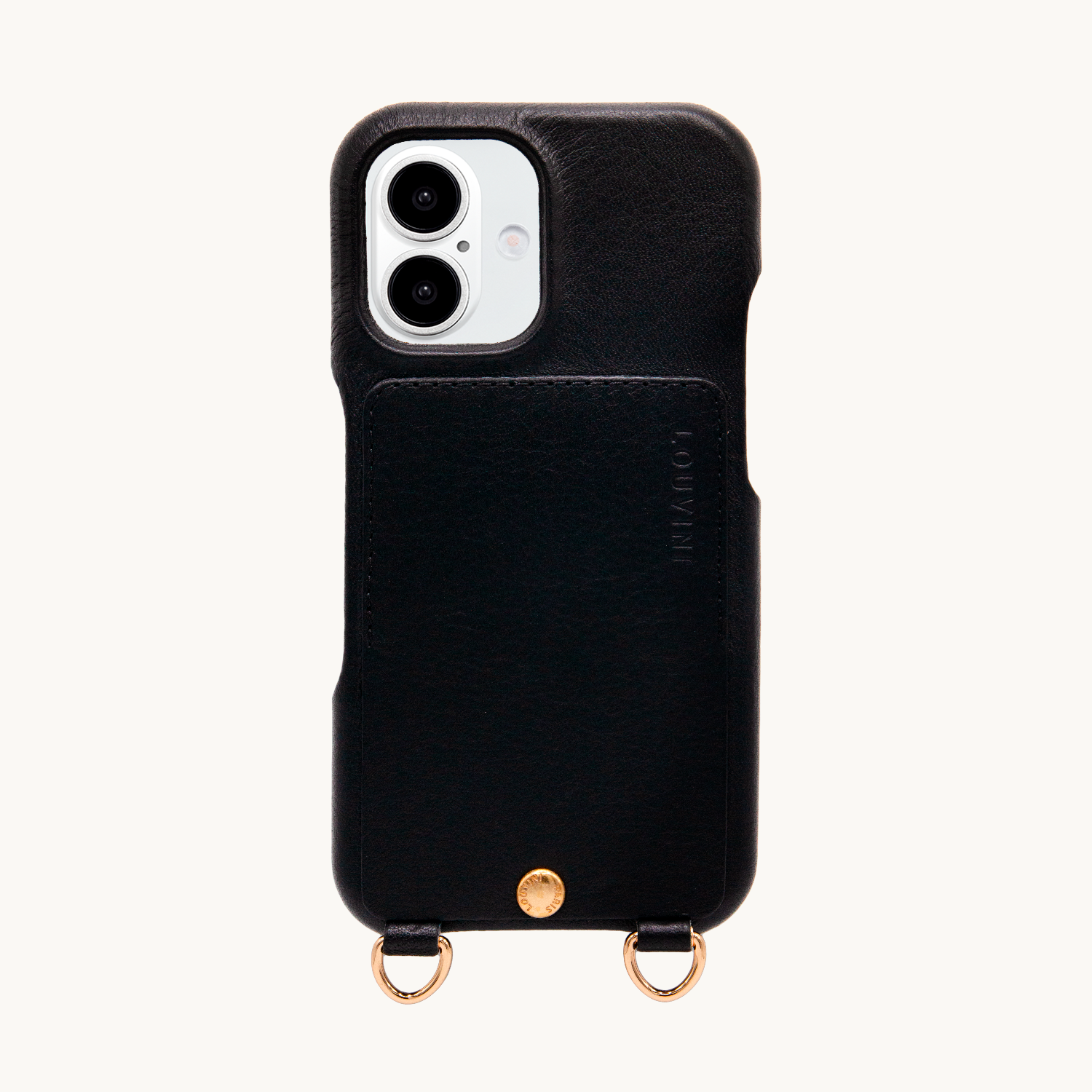 iPhone Leather Case with wallet and loops LOU - Black