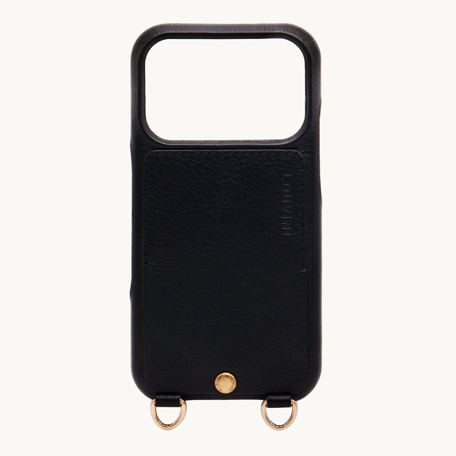 iPhone Leather Case with wallet and loops LOU - Black