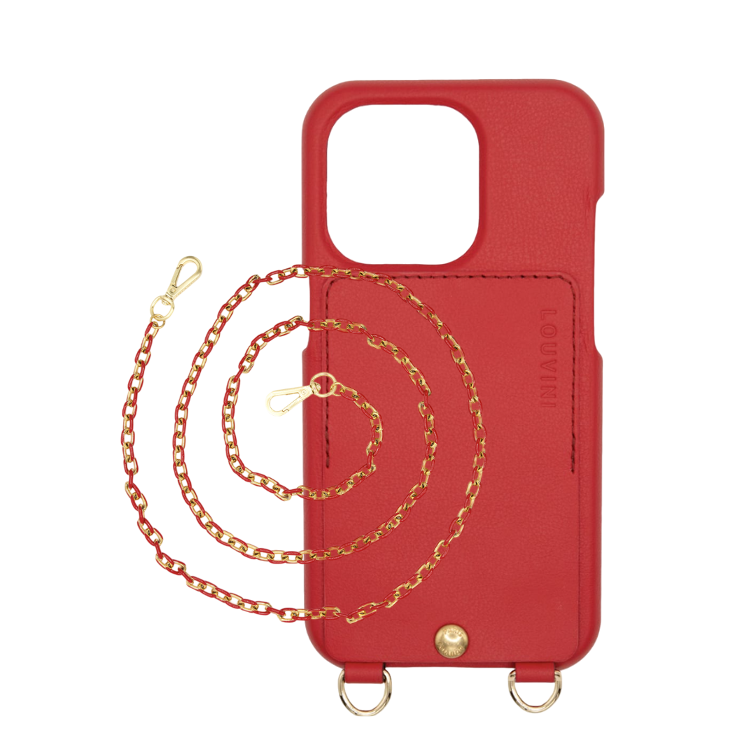 LOU Red Leather Case & MIA Red Chain