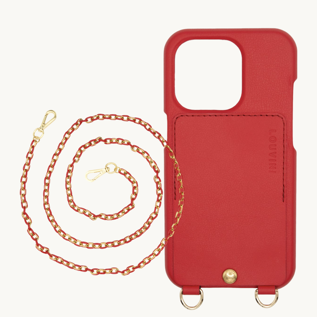 LOU Red Leather Case & MIA Red Chain