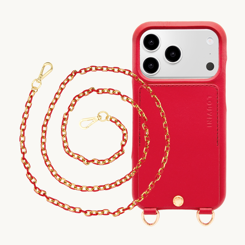 LOU Red Leather Case & MIA Red Chain