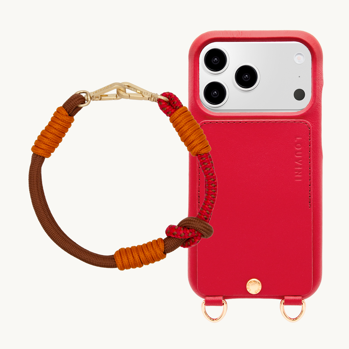 LOU Red iPhone Case & Bracelet PETIT TESSA Brown Red