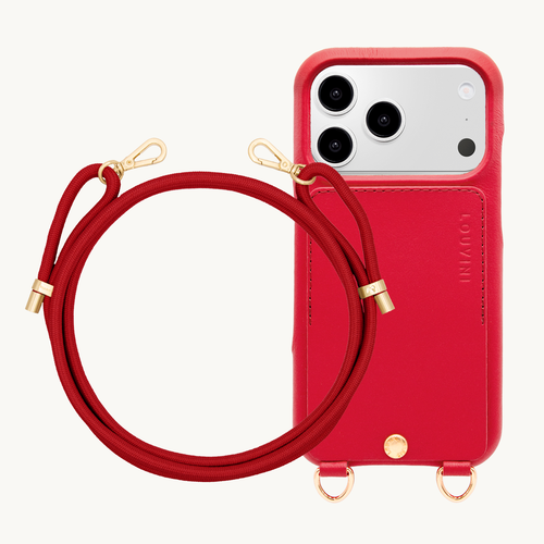 LOU iPhone Case Red & TESSA Cord Red
