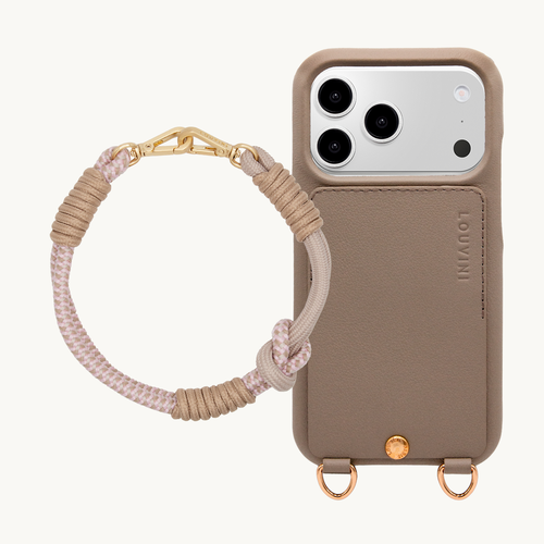 LOU Taupe iPhone Case & Bracelet PETIT TESSA Pink Taupe