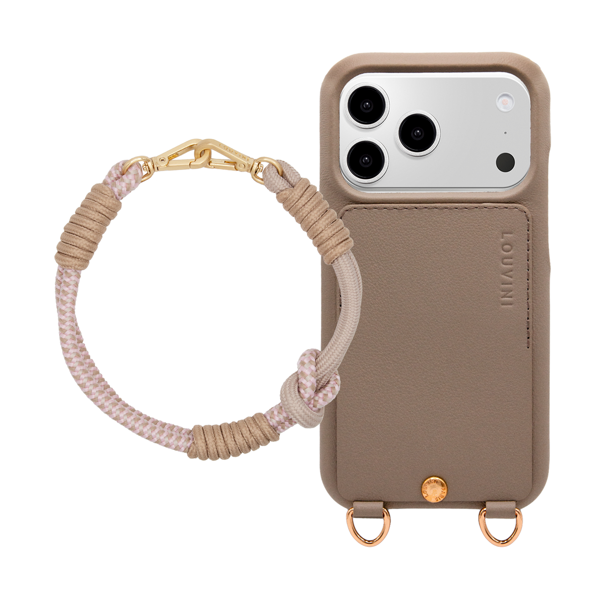 LOU Taupe iPhone Case & Bracelet PETIT TESSA Pink Taupe