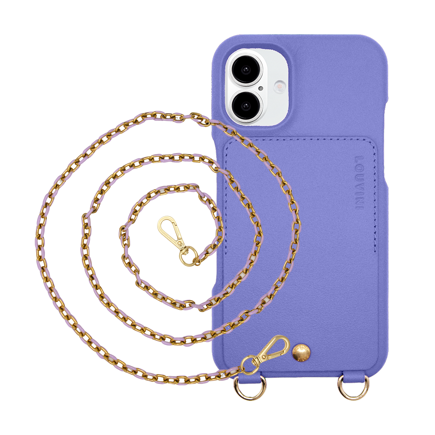 LOU Purple Leather Case & MIA Lilac Chain