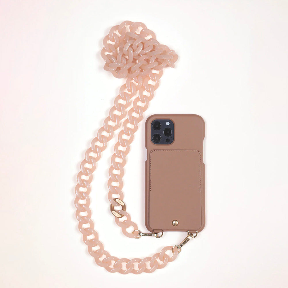 LOU Camel Leather Case & ZOE Dolce Chain