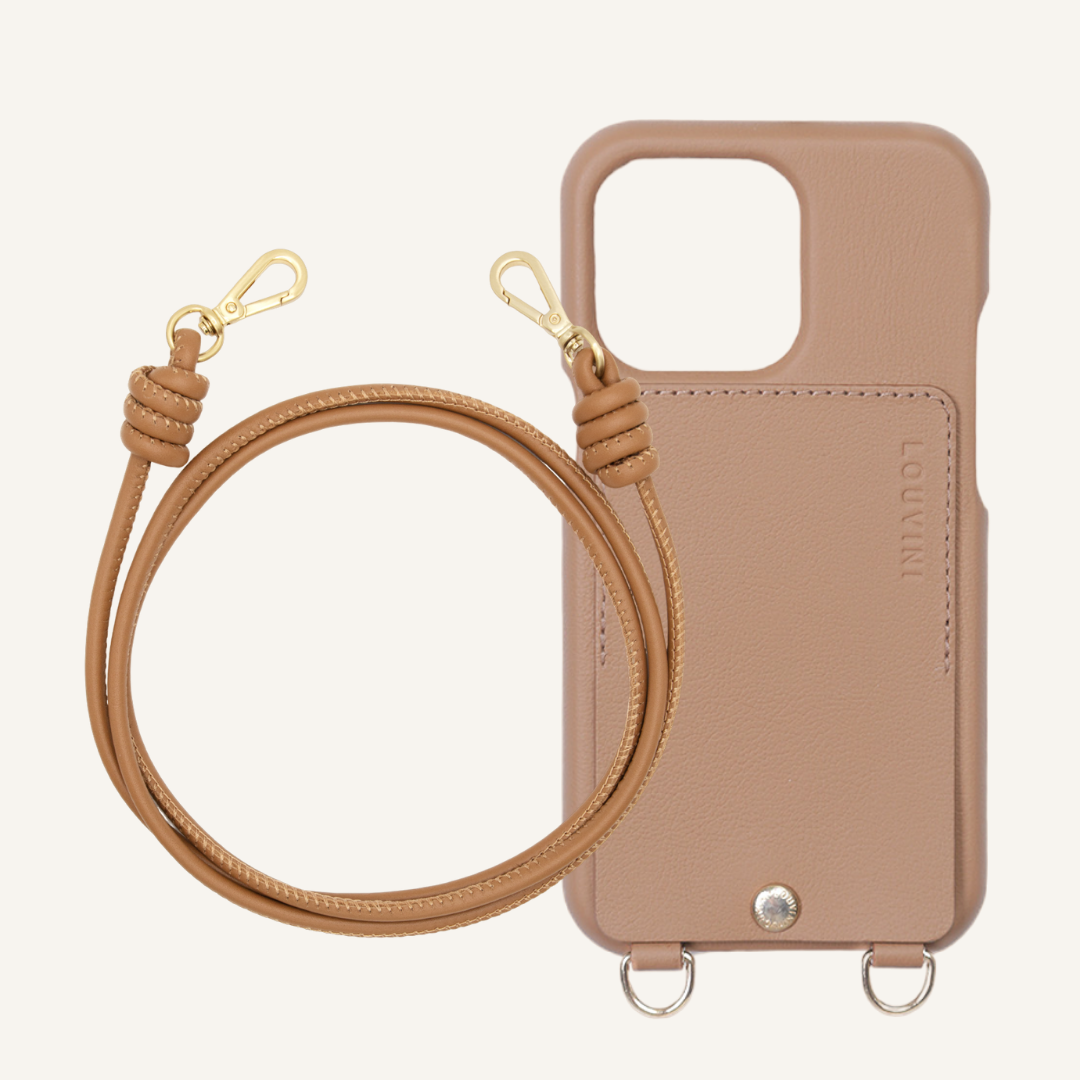 LOU Camel Leather Case & KATE Camel Cord