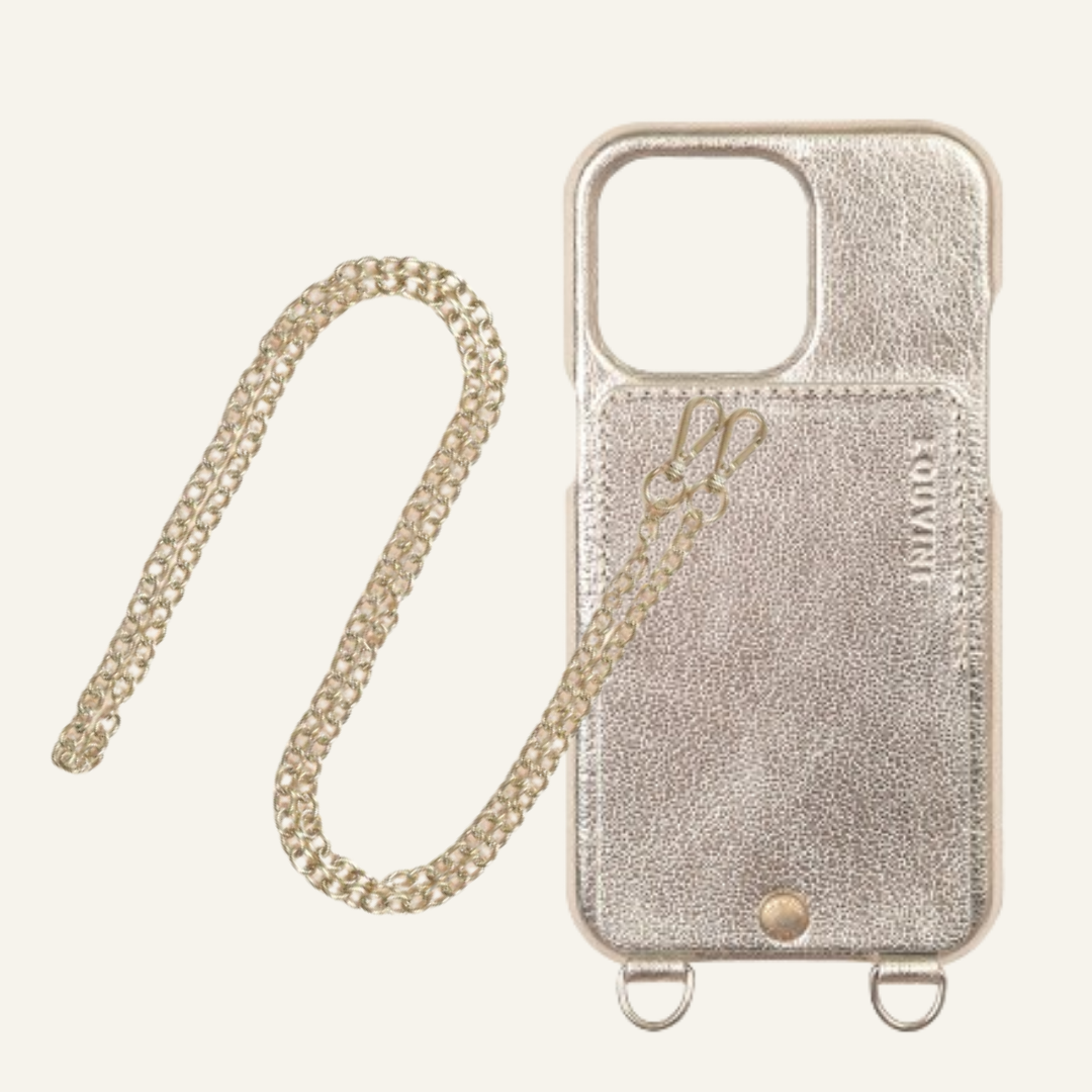 Lou Gold-Silver Metallic Case & Golden Alice Chain