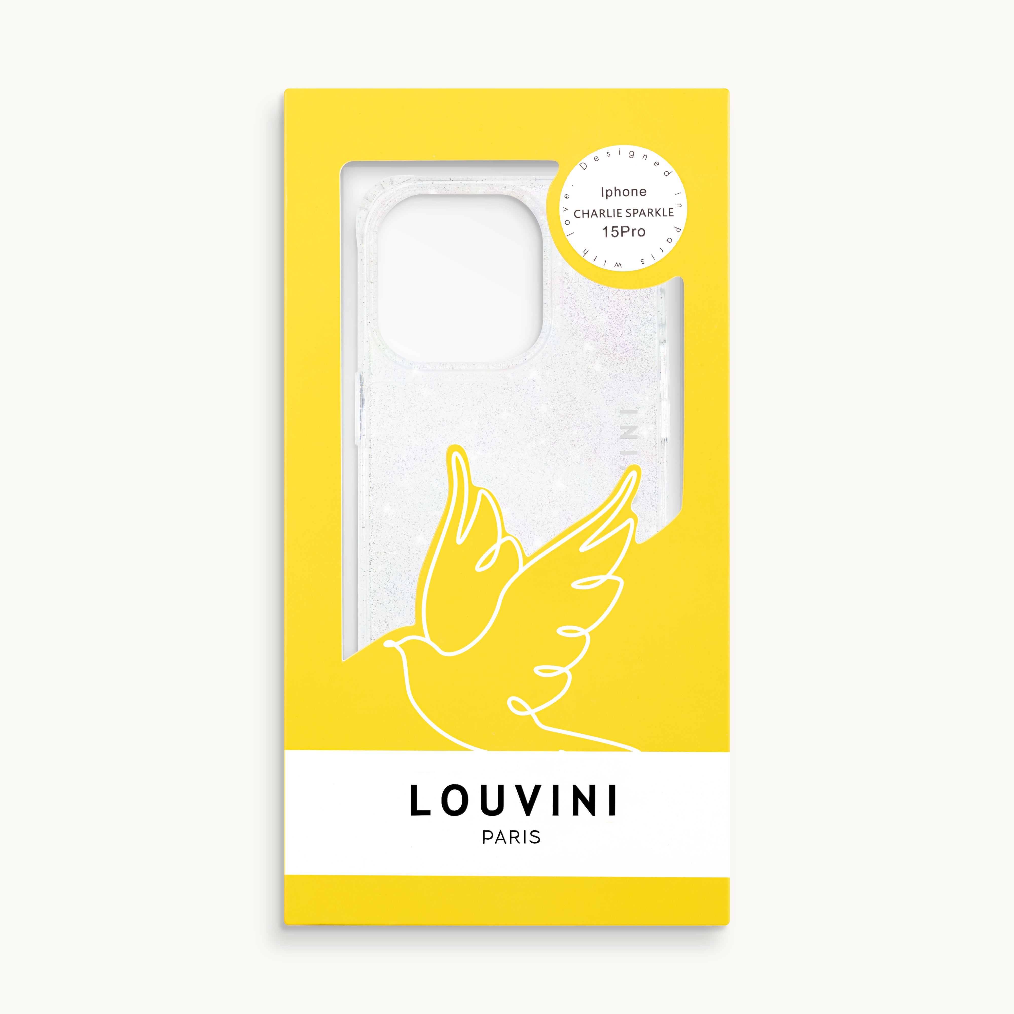 Clear iPhone Case with loops CHARLIE - Sparkle 