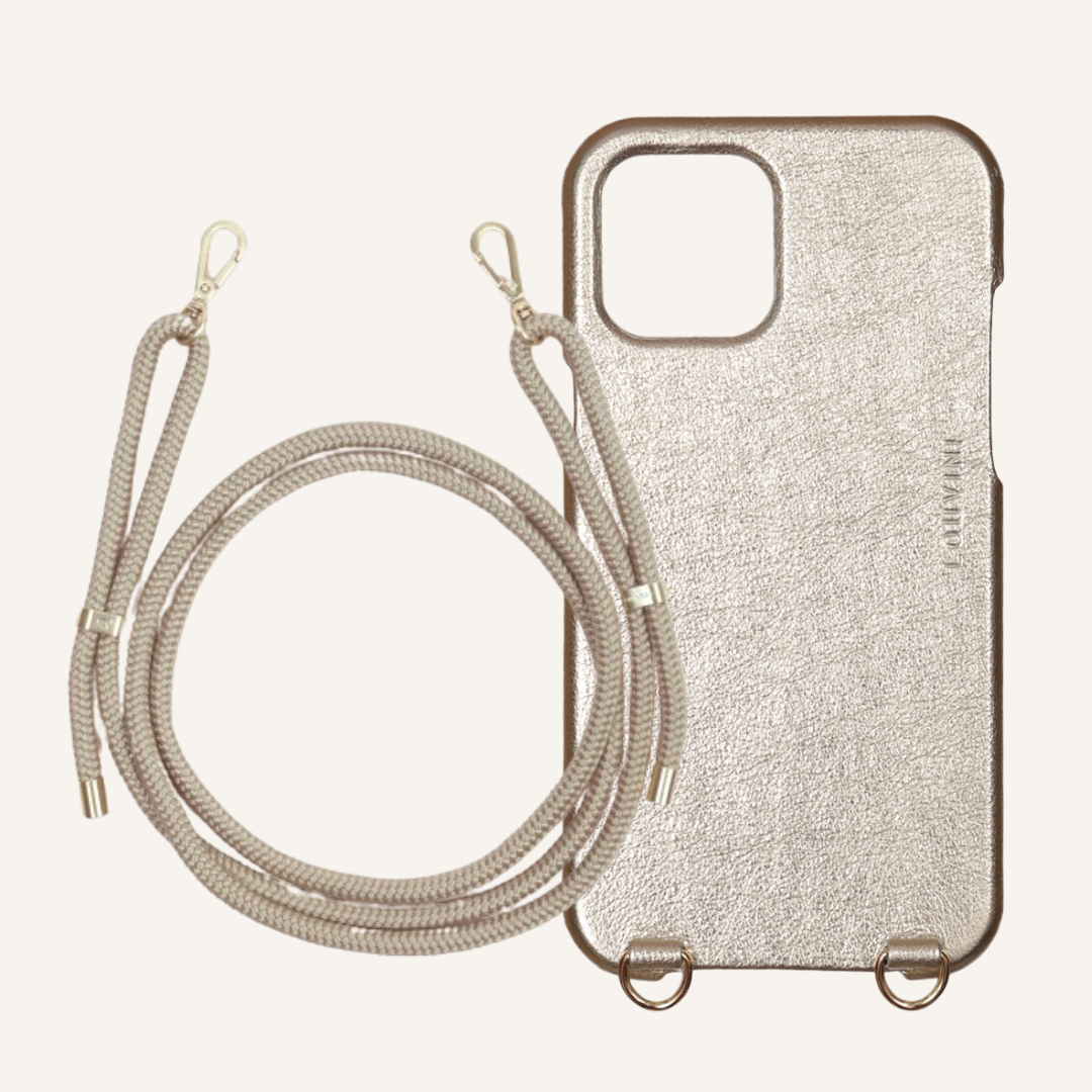 Iphone Max Case Magsafe Gold-Silver & Tessa Sand Cord