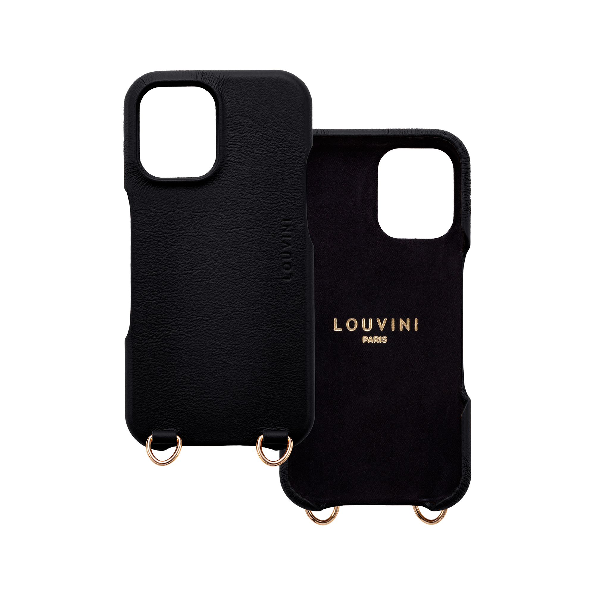 Leather iPhone Case with Loops and MagSafe MAX - Black