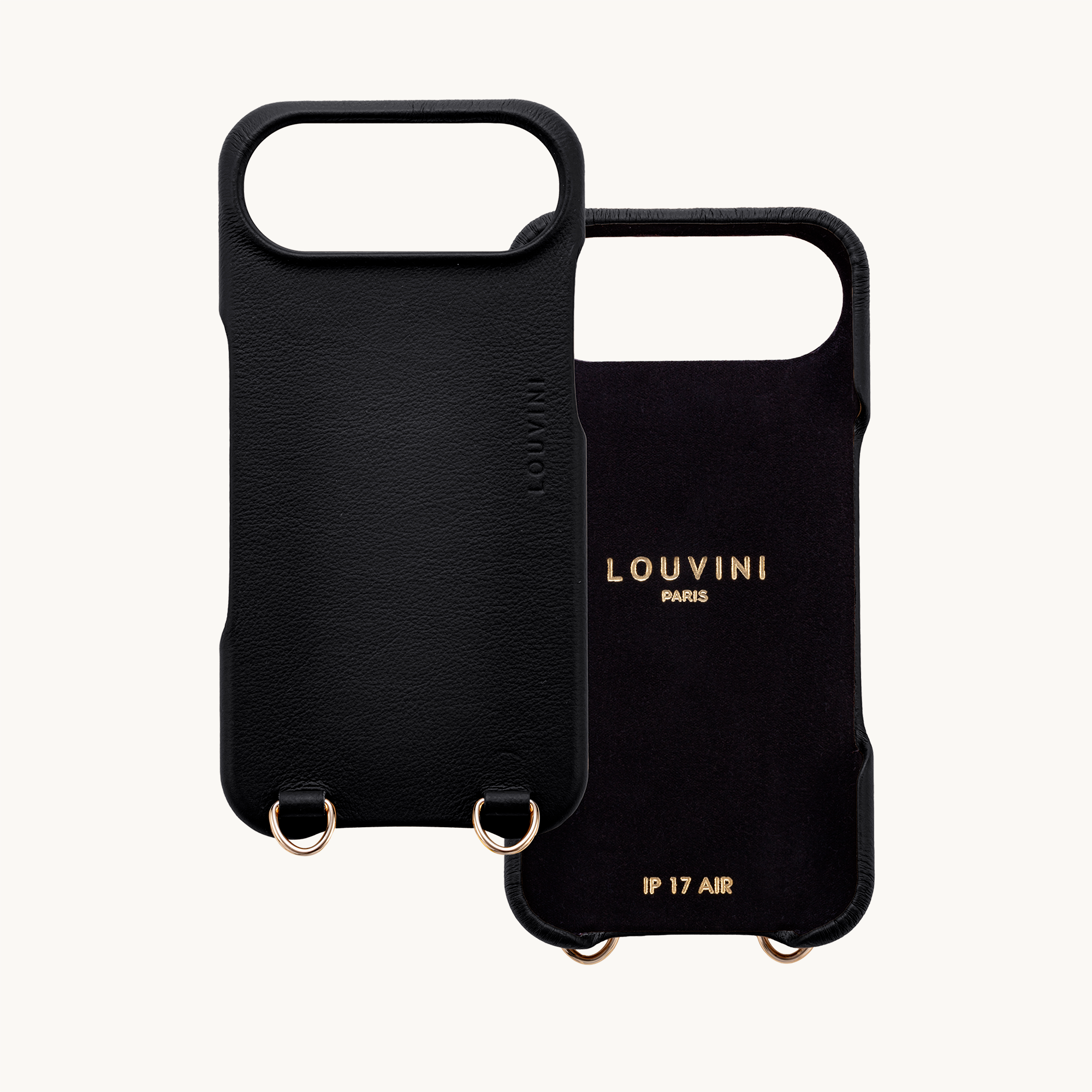 Leather iPhone Case with Loops and MagSafe MAX - Black