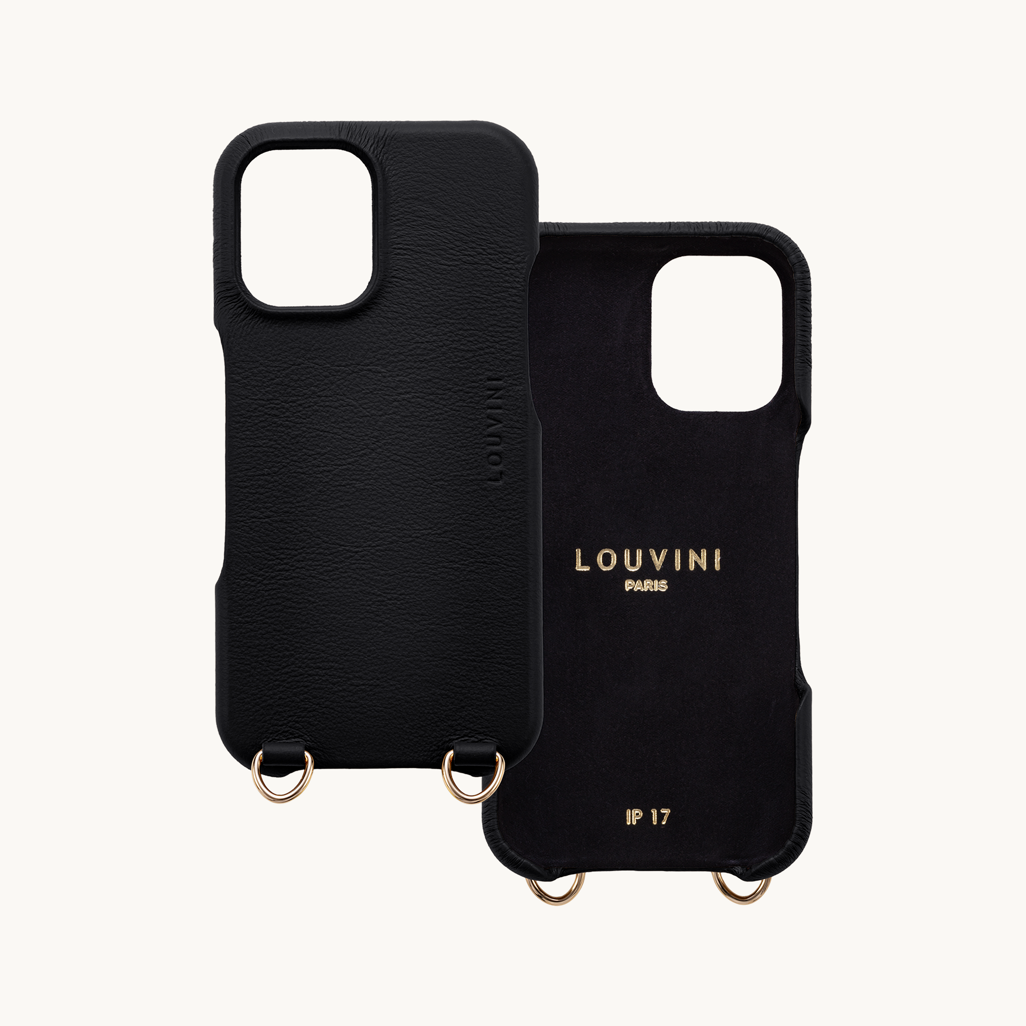 Leather iPhone Case with Loops and MagSafe MAX - Black
