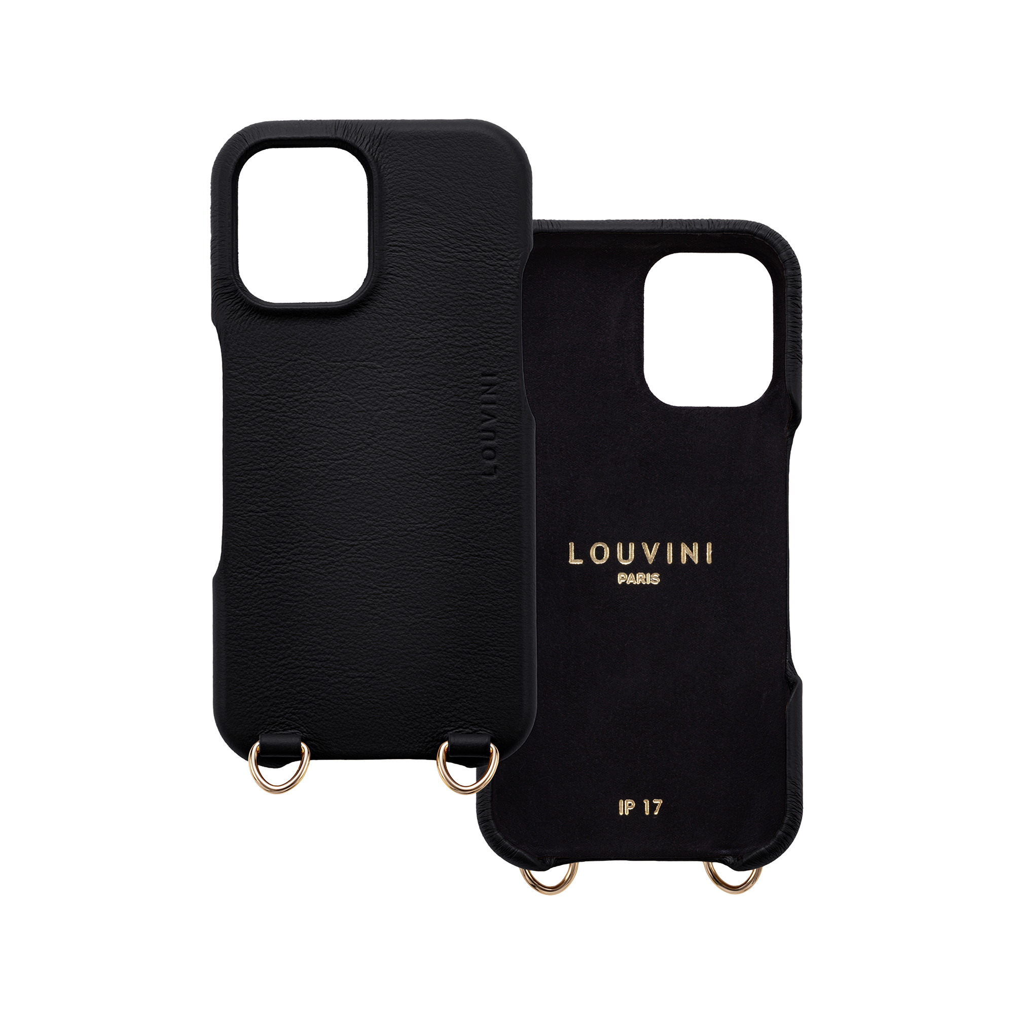 Leather iPhone Case with Loops and MagSafe MAX - Black