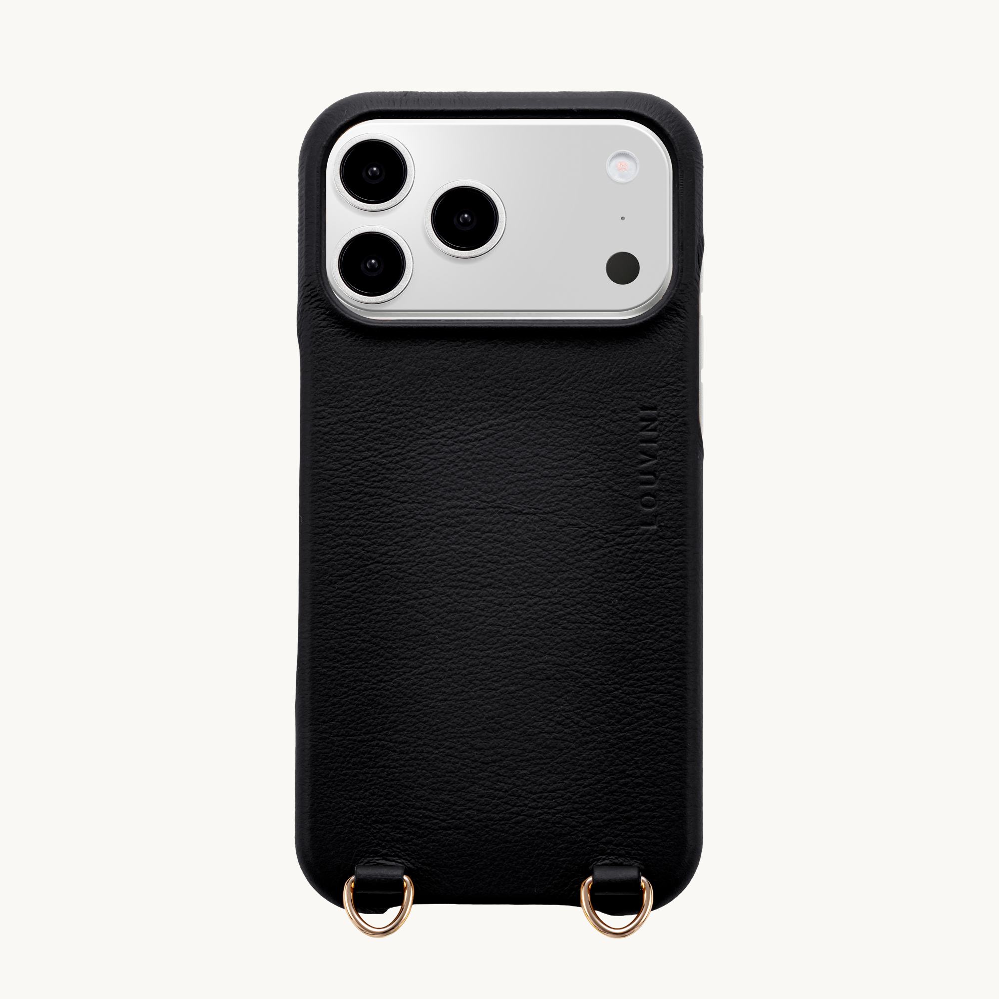 Leather iPhone Case with Loops and MagSafe MAX - Black